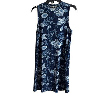 Pink Rose Multicolored Mock Neck Sundress